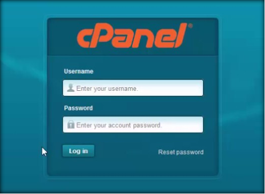 Log in to your cPanel account